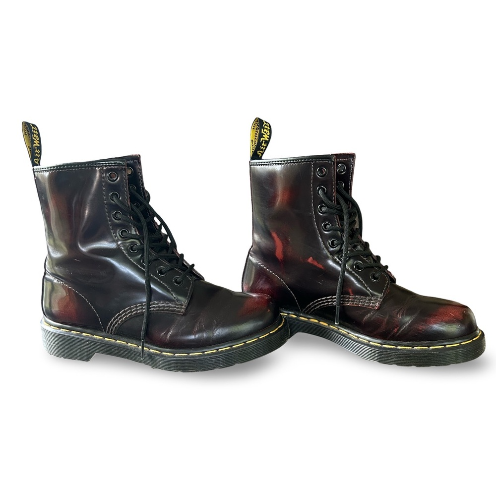 Dr. Martens Cherry Red Lace-Up Boots - Picture 3 of 7